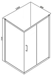 Душевой уголок Bravat DROP BS120.3100A 80х120 стекло прозрачное/профиль хром купить в интернет-магазине Sanbest