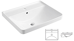 Тумба с раковиной Azario Ника 60 CS00080143 белая для ванной в интернет-магазине Sanbest