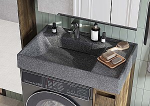 Раковина на стиральную машину Акватон Рейн 80 1A72113KRW210 графит купить в интернет-магазине Sanbest