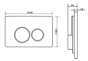 Кнопка для инсталляции Caprigo  Dew ABS DA001-crm хром купить в интернет-магазине сантехники Sanbest
