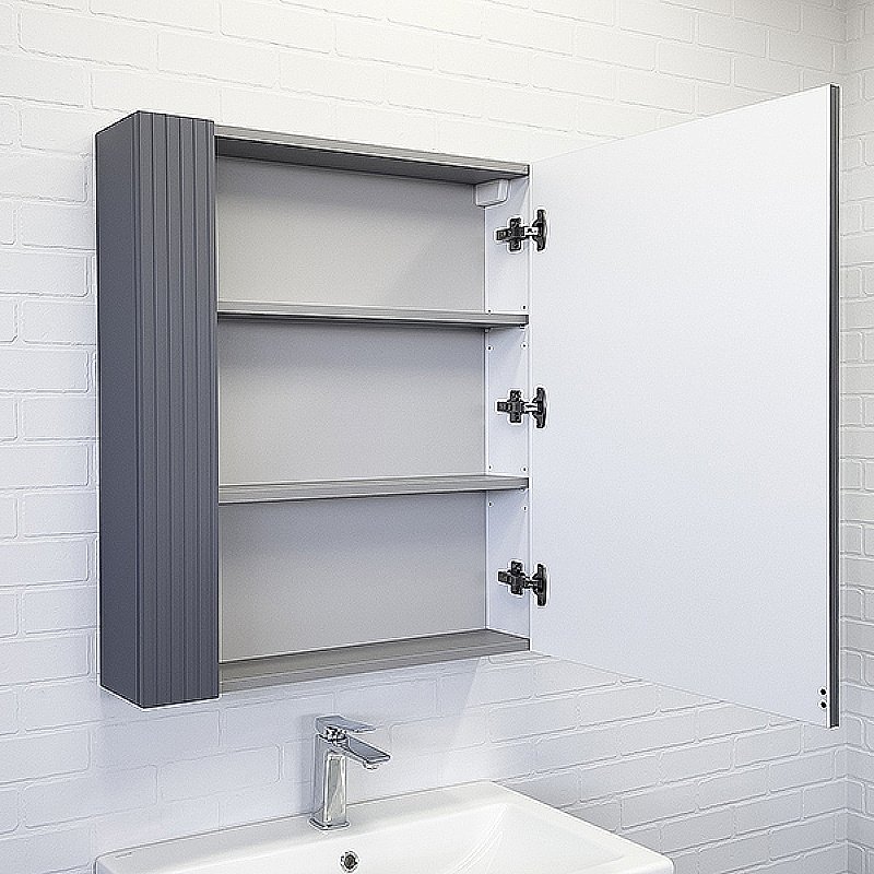 Зеркальный шкаф Comforty Лима 70 00-00004891 антрацит купить в интернет-магазине сантехники Sanbest