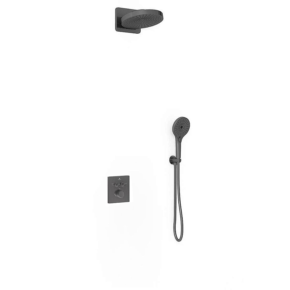 Душевая система Vincea Inspire VSFW-3I21MT1GM вороненая сталь купить в интернет-магазине сантехники Sanbest