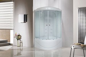 Душевая кабина Royal Bath RB RB100BK3-WC 100x100 профиль белый/стекло матовое купить в интернет-магазине Sanbest