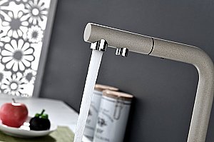 Смеситель для кухни Paulmark Serpentine Se213222-BE бежевый купить в интернет-магазине сантехники Sanbest