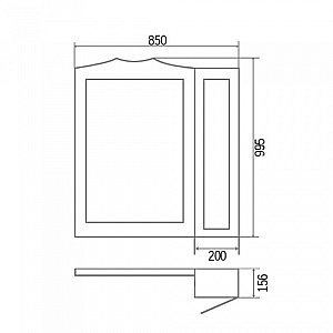 Зеркало со шкафом Orange Классик F7-85ZS3 в ванную от интернет-магазине сантехники Sanbest