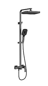 Душевая система Vincea Cube VSFS-4C12GM вороненая сталь купить в интернет-магазине сантехники Sanbest