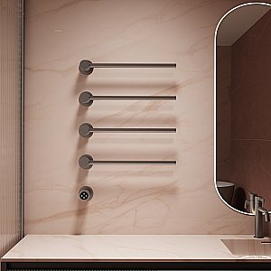 Полотенцесушитель электрический Vincea VTD-2H1GM вороненая сталь, таймер купить в интернет-магазине сантехники Sanbest