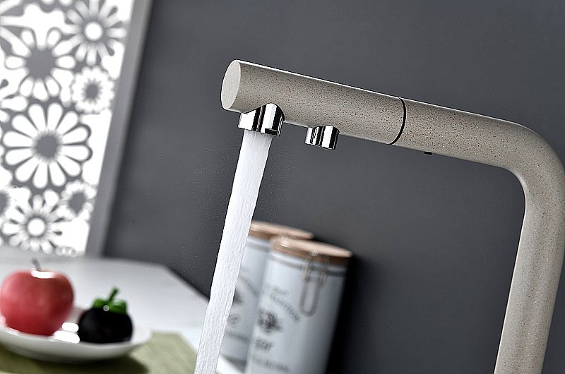 Смеситель для кухни Paulmark Serpentine Se213222-BE бежевый купить в интернет-магазине сантехники Sanbest