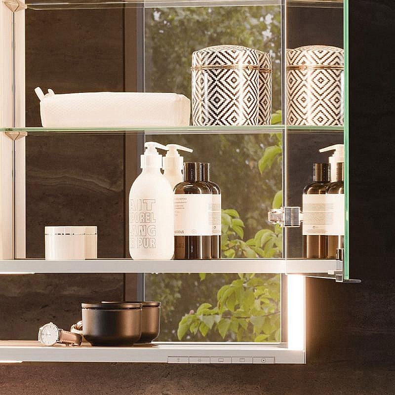 Зеркальный шкаф KEUCO Royal Lumos 14305171301 120 серебро купить в интернет-магазине сантехники Sanbest