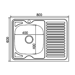 Мойка кухонная MIXLINE ML 528180 хром купить в интернет-магазине сантехники Sanbest