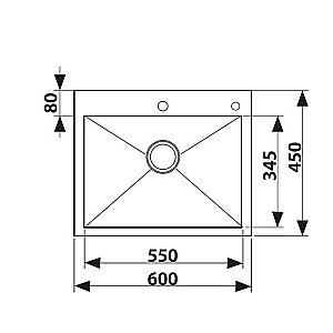 Мойка кухонная Kaiser KSM-6046 черная купить в интернет-магазине сантехники Sanbest