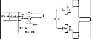 Смеситель для ванны и душа Jacob Delafon SINGULIER E10870-CP купить в интернет-магазине сантехники Sanbest