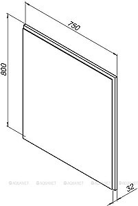 Зеркало Aquanet Nova Lite 75 дуб рошелье в ванную от интернет-магазине сантехники Sanbest