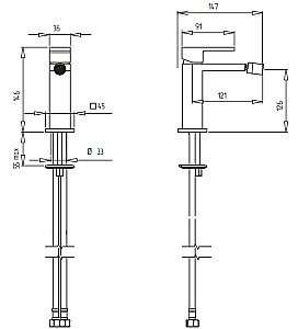 Смеситель для биде Migliore Kvant 25398 золото купить в интернет-магазине сантехники Sanbest