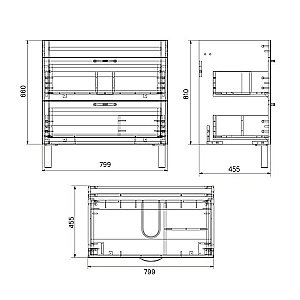Тумба с раковиной Iddis Oxford OXF80W0i95K 80 для ванной в интернет-магазине Sanbest