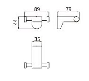 Крючок CeramaLux Neo 51001 хром купить в интернет-магазине сантехники Sanbest