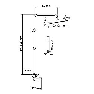 Душевая система WasserKraft Abens 2000 SET2687 черный Soft-touch купить в интернет-магазине сантехники Sanbest