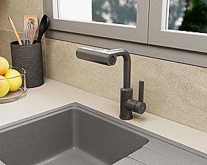 Смеситель для кухни Rush Tinos TI3732-17Grey графит купить в интернет-магазине сантехники Sanbest