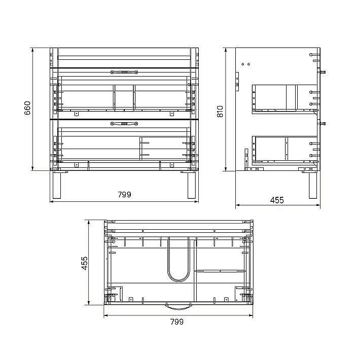 Тумба с раковиной Iddis Oxford OXF80W0i95K 80 для ванной в интернет-магазине Sanbest