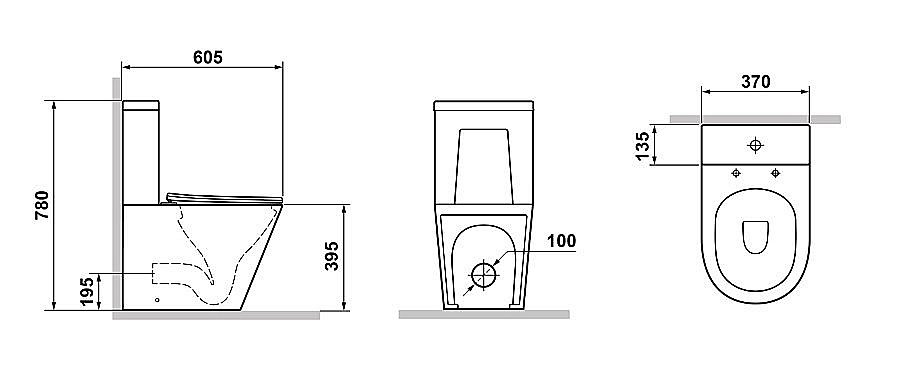 Унитаз напольный Laguraty 2050A безободковый, с крышкой микролифт, с бачком купить в интернет-магазине Sanbest