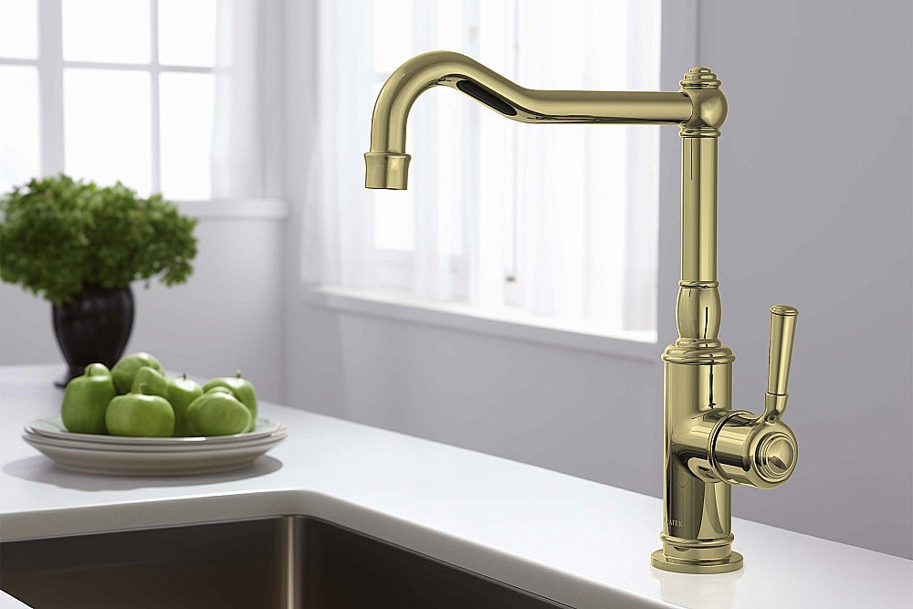 Смеситель для кухни Aquatek Классик AQ1580PG золото полированное купить в интернет-магазине сантехники Sanbest