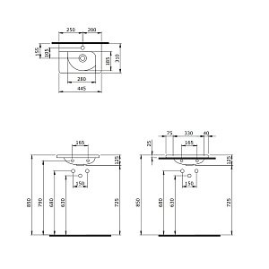 Раковина BERGES Small 182008 белый глянец купить в интернет-магазине Sanbest