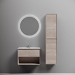 Тумба с раковиной Sancos Marmi 1.0 70 MR1.070EG дуб галифакс натуральный для ванной в интернет-магазине Sanbest