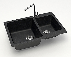 Кухонная мойка Azario Grand 76х50 CS00079903 черная матовая купить в интернет-магазине сантехники Sanbest