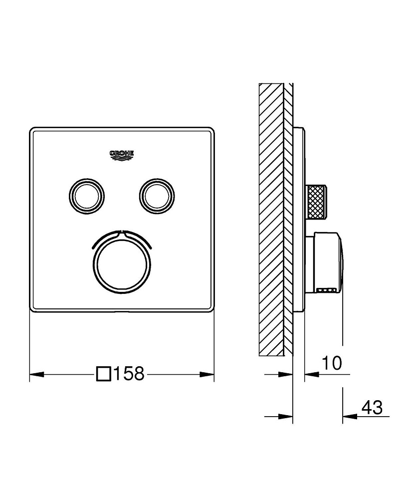 Смеситель для душа Grohe Grohe SmartControl Mixer 29148000 купить в интернет-магазине сантехники Sanbest