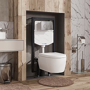 Инсталляция для унитаза WasserKraft Vils 56TLT.010.ME.CH01 с кнопкой хром купить в интернет-магазине сантехники Sanbest