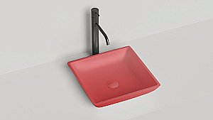 Раковина накладная Salini CALLISTA 04 1101208SMF 38 из искусственного камня S-Stone, матовая, цвет по RAL полностью купить в интернет-магазине Sanbest