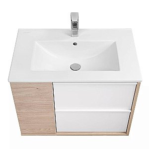 Тумба с раковиной Акватон Бостон 75 дуб эврика для ванной в интернет-магазине Sanbest