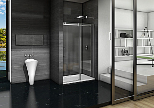 Душевая дверь Good door GALAXY WTW-140-C-CH профиль хром/стекло прозрачное купить в интернет-магазине Sanbest