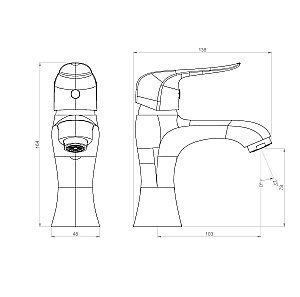 Смеситель для раковины RedBlu by Damixa Palace Evo 320210000 купить в интернет-магазине сантехники Sanbest