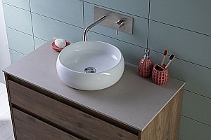 Раковина накладная Aquanet Round-1 36 273679 белая купить в интернет-магазине Sanbest