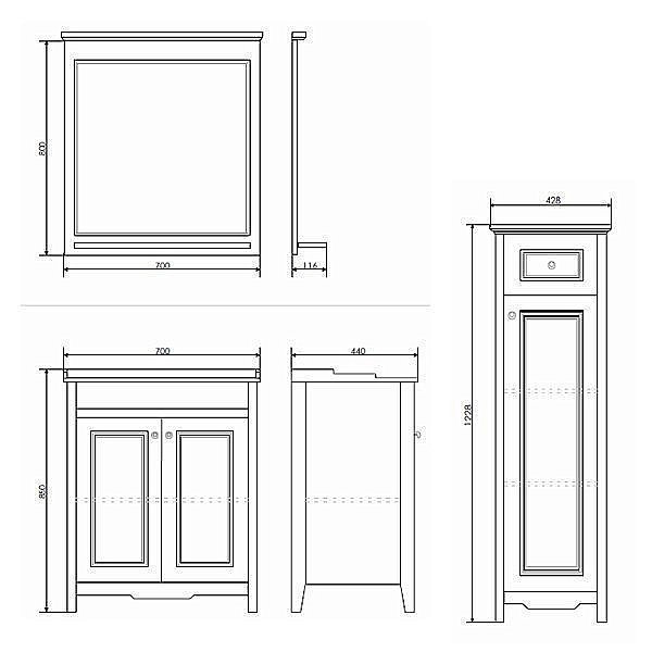 Зеркало Comforty Тбилиси 70 в ванную от интернет-магазине сантехники Sanbest