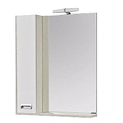 Зеркальный шкаф Акватон Бекка 70 белый/дуб Сомерсет купить в интернет-магазине сантехники Sanbest