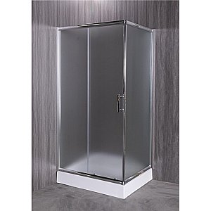 Душевой уголок Esbano ESR-8021 ESUGR8021 120х80 стекло рифленое, матовое/профиль хром купить в интернет-магазине Sanbest