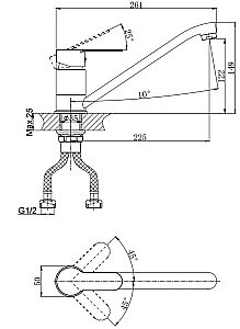 Смеситель для кухни Rush Tenerife TE2835-26 купить в интернет-магазине сантехники Sanbest