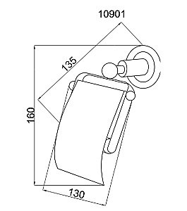 Держатель туалетной бумаги Boheme Murano Cristal 10901-CRST-BR купить в интернет-магазине сантехники Sanbest