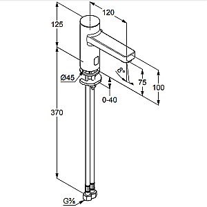 Смеситель для раковины Kludi Zenta E 3820039 черный матовый купить в интернет-магазине сантехники Sanbest