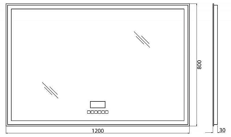 Зеркало BelBagno SPC-GRT-1200-800 RAD в ванную от интернет-магазине сантехники Sanbest