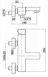 Смеситель для ванны Cezares EFFECT-VM-01 купить в интернет-магазине сантехники Sanbest