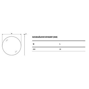 Зеркало Excellent Virro 80 белый в ванную от интернет-магазине сантехники Sanbest