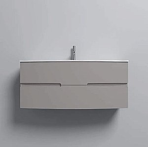 Тумба с раковиной Jacob Delafon Nona 120 серый титан глянцевый для ванной в интернет-магазине Sanbest