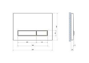 Кнопка для инсталляции Cersanit BLICK 64113 белый матовый купить в интернет-магазине сантехники Sanbest