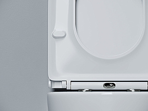 Унитаз подвесной Ceramica Nova Alba CN11005T белый, безободковый, с крышкой микролифт, слив торнадо купить в интернет-магазине Sanbest