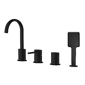 Смеситель для ванны Azario DELICATE AZ-QA28173PA-0307APA черный матовый купить в интернет-магазине сантехники Sanbest