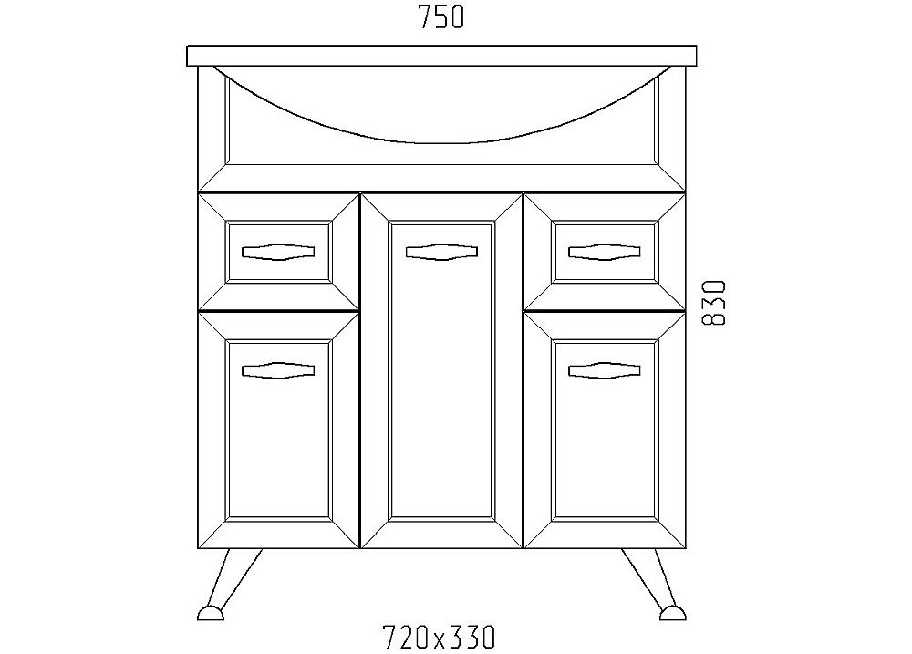 Тумба с раковиной Rush Fiji 75 FIS18175W белая для ванной в интернет-магазине Sanbest