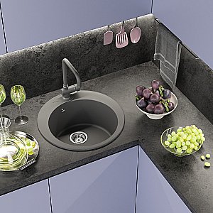 Кухонная мойка Misty Artemida 51 ART-51-04 серый шелк купить в интернет-магазине сантехники Sanbest